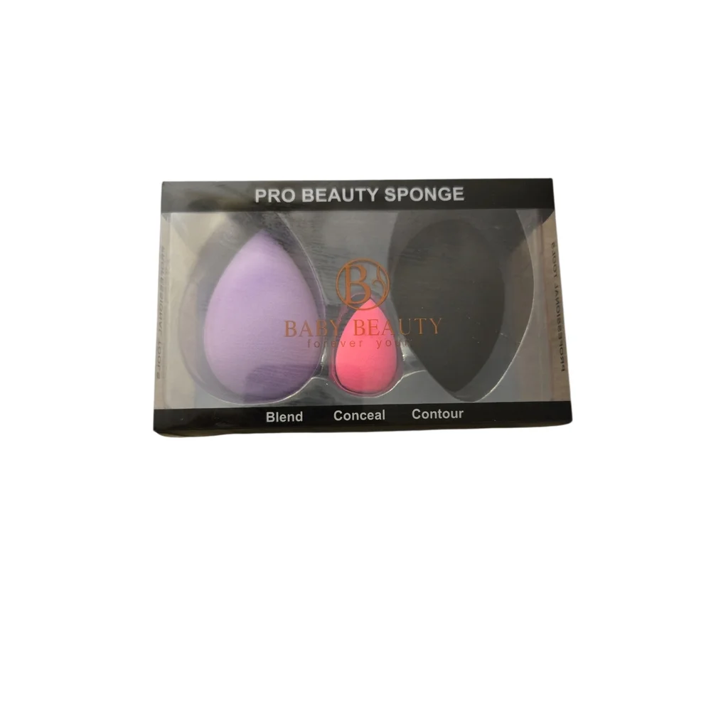 NIP Baby Beauty Forever Young Pro Beauty Sponge Set Blend Conceal Contour New